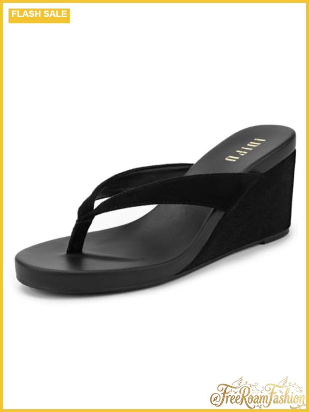 Women's Wedge Thong Flip Flops Platform Sandals Slip-On